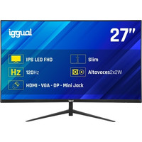 iggual Monitor 27" 1ms FHD 120Hz VGA HDMI DP MM