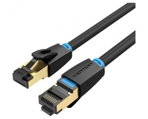 CABLE DE RED LATIGUILLO RJ45 CAT.8 SFTP AWG28 1.5 M NEGRO VENTION