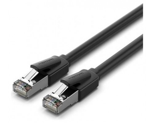 CABLE DE RED LATIGUILLO RJ45 CAT.8 SFTP AWG26 1 M NEGRO VENTION