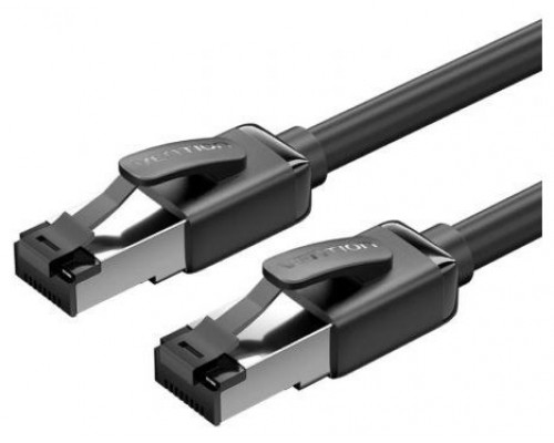 CABLE DE RED LATIGUILLO RJ45 CAT.8 SFTP 0.5 M NEGRO VENTION