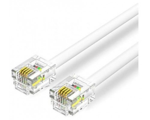 CABLE DE TELEFONO 6P4C BLANCO 2 M VENTION