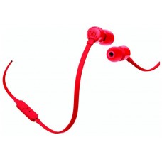 AURICULARES INTRAUDITIVOS JBL T110 CON MICRÓFONO JACK 3.5 ROJO