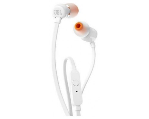 AURICULARES INTRAUDITIVOS JBL T110 CON MICRÓFONO JACK 3.5 BLANCO