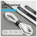 TIRA ORGANIZADORA CABLES FLEXIBLE 0.12 M NEGRO VENTION