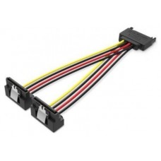 CABLE ALIMENTACION SATA/M A 2xSATA/H 0,15 M NEGRO VENTION