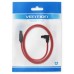 CABLE DE DATOS SATA H/H 0.5 M ROJO VENTION