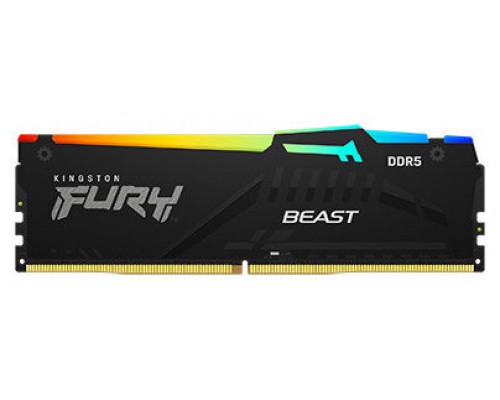 DDR5 32 GB 6000 Mhz. FURY BEAST RGB KINGSTON