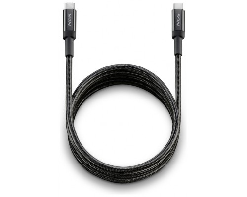 CABLE USB-C A USB-C 2 M KNOT 100W-2 NEGRO NGS