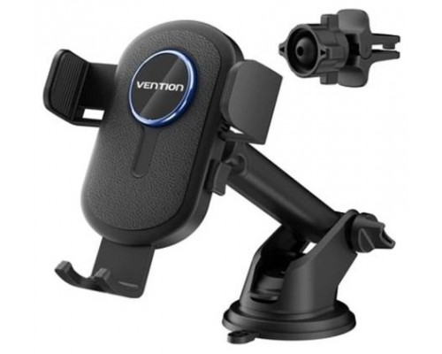 SOPORTE COCHE CON SUJECION AUTOMATICA CON VENTOSA SMARTPHONE NEGRO VENTION