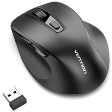 RATON ERGONOMICO INALAMBRICO KTMB0 NEGRO VENTION