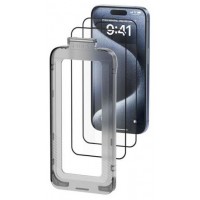 PROTECTOR PANTALLA CRISTAL TEMPLADO IPHONE 14 PLUS + HERRAM. ANTIPOLVO VENTION
