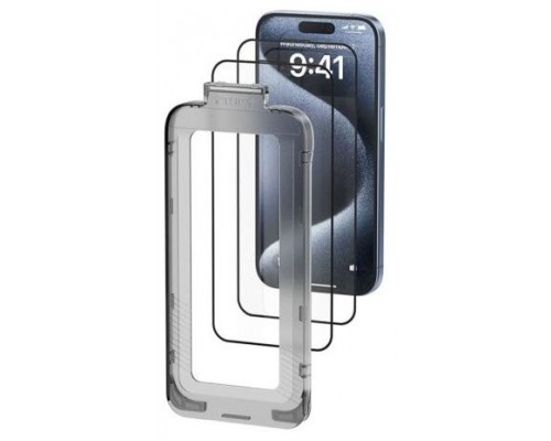 PROTECTOR PANTALLA CRISTAL TEMPLADO IPHONE 14 PLUS + HERRAM. ANTIPOLVO VENTION