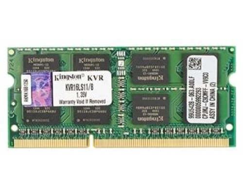 Kingston KVR16LS11/8 8GB SoDim DDR3 1600MHz 1.35V