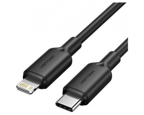 CABLE 2.0 USB-C A LIGHTNING 1 M NEGRO VENTION