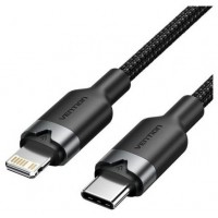 CABLE 2.0 USB-C A LIGHTNING 1 M NEGRO VENTION