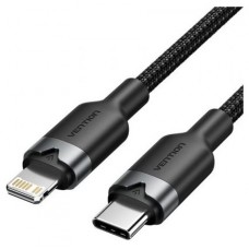 CABLE 2.0 USB-C A LIGHTNING 2 M NEGRO VENTION