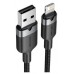 CABLE 2.0 USB A LIGHTNING TRENZADO 1 M NEGRO VENTION