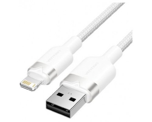 CABLE 2.0 USB A LIGHTNING TRENZADO 1 M BLANCO VENTION