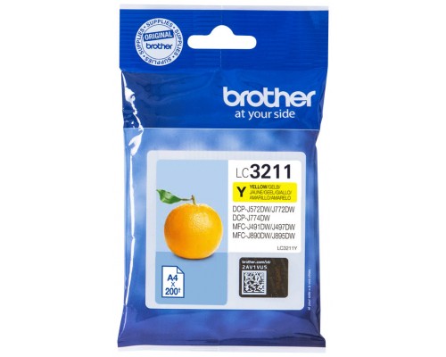 Brother Cartucho LC3211Y Amarillo  Blister