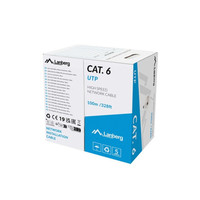 BOBINA CABLE DE RED LANBERG RJ45 CAT.6 UTP SOLIDO CU CPR 100M GRIS FLUKE PASSED-42DI BOBINA CABLE DE RED LANBERG RJ45 CAT.6 UTP SOLIDO CU CPR 100M GRIS FLUKE PASSED