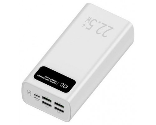 LEOTEC POWERBANK 30000MAH 22,5W PD20W BLAN (1 USB-C+4USB-A INC USB-A A USB-C)