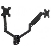 SOPORTE PARED 2 PANTALLAS 13""-43"" GIRO/INCLINABLE LP1434TNR-B NEGRO TOOQ