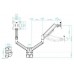 SOPORTE PARED 2 PANTALLAS 13""-43"" GIRO/INCLINABLE LP1434TNR-B NEGRO TOOQ