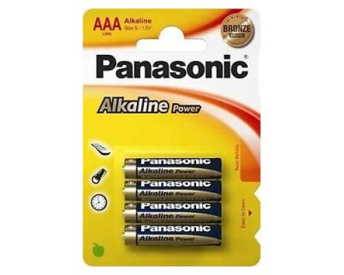 PILA PANASONIC LR03 AAA ALKALINE 4 UNIDADES