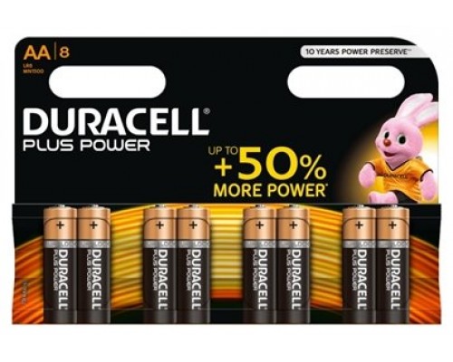 Duracell Plus Power Pila Alcalina AA LR6 Blister*8