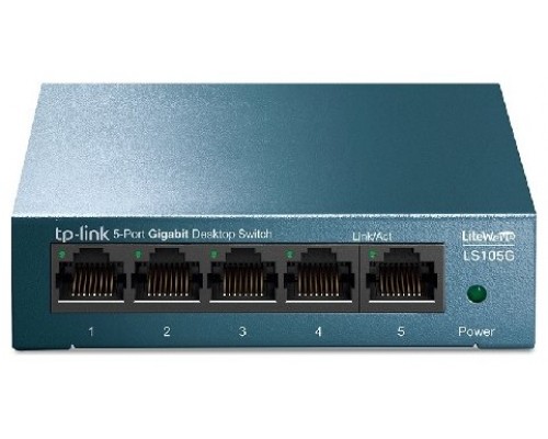 TP-LINK LITEWAVE SWITCH 5 PUERTOS 10/100/1Gbit METALICO