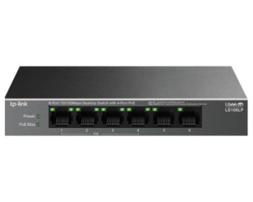 DESKTOP SWITCH 6-PORT 10/100MBPSWITH 4-PORT POE+