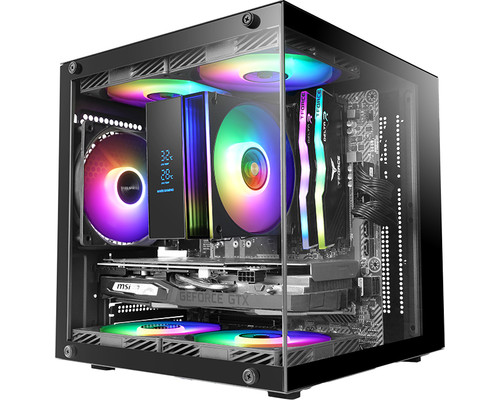 CAJA MINITORRE MICROATX MCCUBE NEGRO MARS GAMING-AA6 CAJA MINITORRE MICROATX MCCUBE NEGRO MARS GAMING