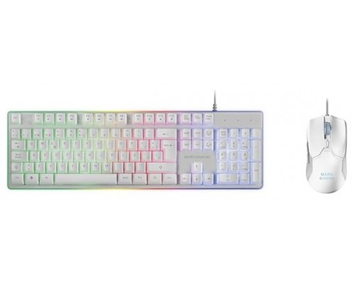 KIT COMBO PACK 3EN1 RGB MCPWTKL BLANCO MARS GAMING