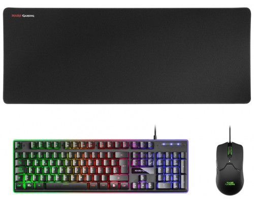 KIT COMBO PACK 3EN1 RGB MCPWX NEGRO MARS GAMING