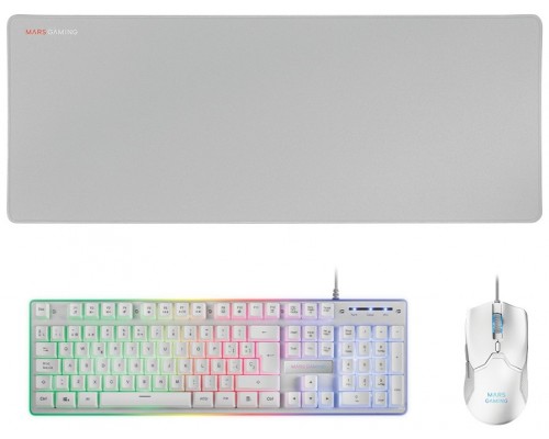 KIT COMBO PACK 3EN1 RGB MCPWX BLANCO MARS GAMING