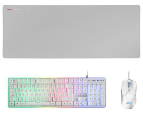 Mars Gaming Combo MCPX GAMING 3IN1 RGB BLANCO