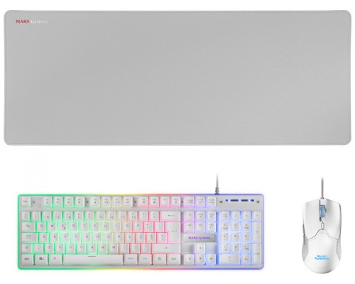 Mars Gaming Combo MCPX GAMING 3IN1 RGB WHITE PT