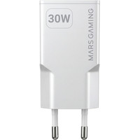 CARGADOR USB PARED USB-C + USB-A GaN 30W BLANCO MARS GAMING-1AA CARGADOR USB PARED USB-C + USB-A GaN 30W BLANCO MARS GAMING