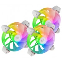 KIT 3 VENTILADORES AUXILIAR A-RGB 120MM MF-3R BLANCO MARS GAMING