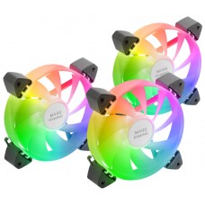 KIT 3 VENTILADORES AUXILIAR A-RGB 120MM MF-3A NEGRO MARS GAMING