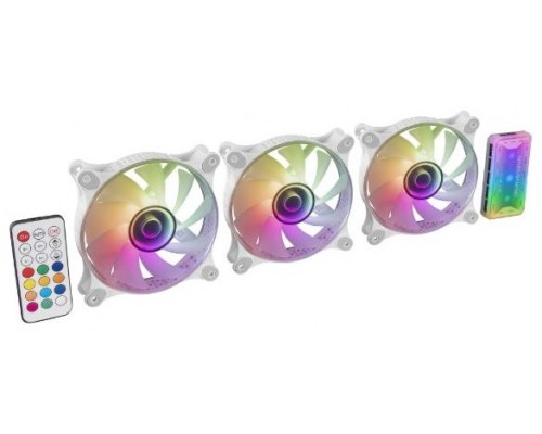 KIT 3 VENTILADORES AUXILIAR MF-3D BLANCO MARS GAMING