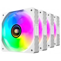 KIT 4 VENTILADORES AUXILIAR MF-SI4KIT A-RGB INFINITY BLANCO MARS GAMING