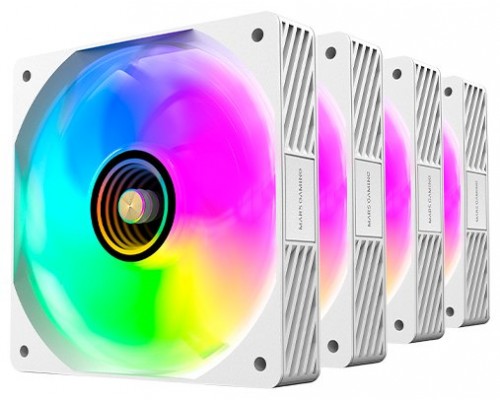 KIT 4 VENTILADORES AUXILIAR MF-SI4KIT A-RGB INFINITY BLANCO MARS GAMING
