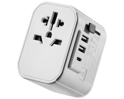 ADAPTADOR DE VIAJE EWENT 2 PUERTOS USB Y TIPO-C USA/UK/AUS/CHINA