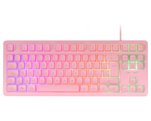 TECLADO HIBRIDO MECANICO F-RGB MK023ES ROSA MARS GAMING