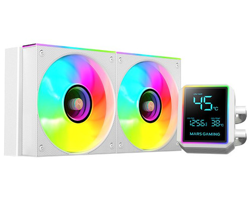 REFRIGERACION LIQUIDA FRGB ML-LCD PRO 240 BLANCO MARS GAMING-AA12 REFRIGERACION LIQUIDA FRGB ML-LCD PRO 240 BLANCO MARS GAMING
