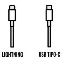 CABLE APPLE USB-C MACHO A  LIGHTNING MACHO 1M BLANCO