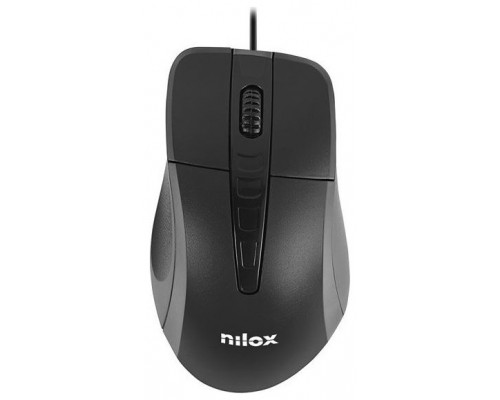 Nilox Ratón Óptico MOUSB1001 1000 dpi Negro