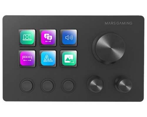 PLATAFORMA DE CONTROL 6 TECLAS + 3 RUEDAS MSD-TWO NEGRO MARS GAMING