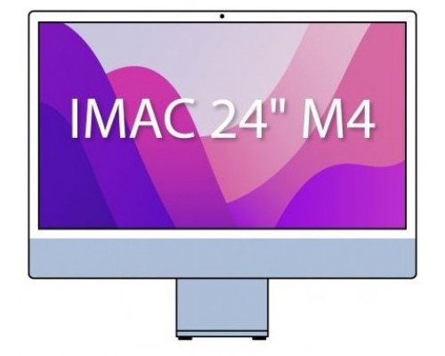 iMAC APPLE 24"" RETINA 4.5K M4 10CORE+GPU 10CORE 16GB 256GB BLUE